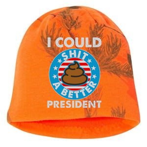 I Could Shit A Better President Poop Emblem Kati - Camo Knit Beanie