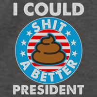 I Could Shit A Better President Poop Emblem Vector Backpack