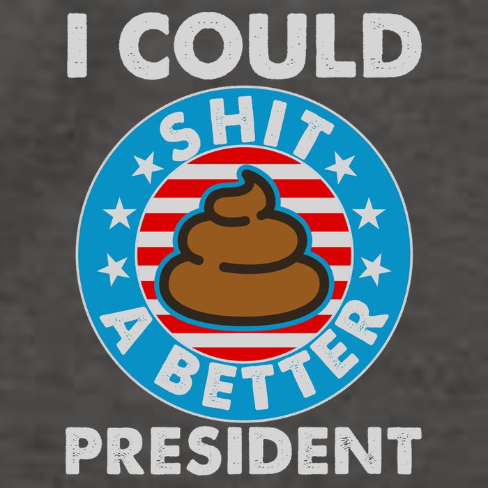 I Could Shit A Better President Poop Emblem Vector Backpack