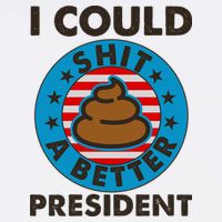 I Could Shit A Better President Poop Emblem Garment-Dyed Sweatshirt