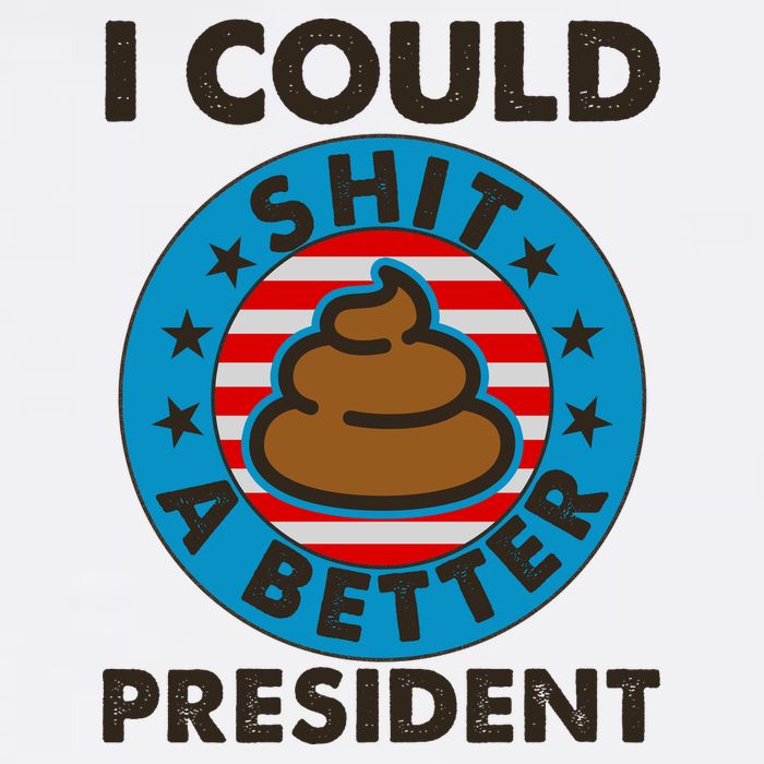 I Could Shit A Better President Poop Emblem Garment-Dyed Sweatshirt