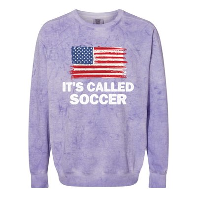 It's Called Soccer World Usa Football Cup Colorblast Crewneck Sweatshirt