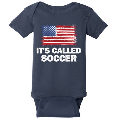 It's Called Soccer World Usa Football Cup Baby Bodysuit