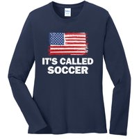 It's Called Soccer World Usa Football Cup Ladies Long Sleeve Shirt