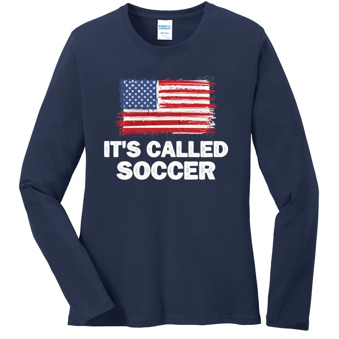 It's Called Soccer World Usa Football Cup Ladies Long Sleeve Shirt