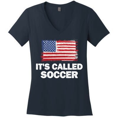 It's Called Soccer World Usa Football Cup Women's V-Neck T-Shirt
