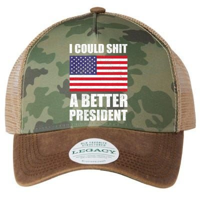 I Could Shit A Better President Funny Political Legacy Tie Dye Trucker Hat