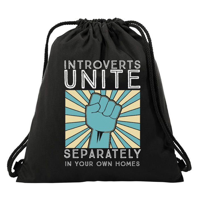 Introverts Combine Separately In Your Houses Drawstring Bag