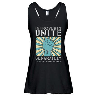 Introverts Combine Separately In Your Houses Ladies Essential Flowy Tank