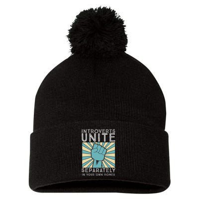 Introverts Combine Separately In Your Houses Pom Pom 12in Knit Beanie