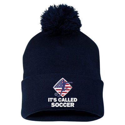 It's Called Soccer World Usa Football Cup Pom Pom 12in Knit Beanie