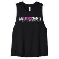 ItS Common Sense Xx Xy Save Sports Sport Lovers Women's Racerback Cropped Tank