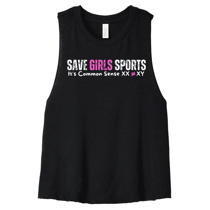 ItS Common Sense Xx Xy Save Sports Sport Lovers Women's Racerback Cropped Tank