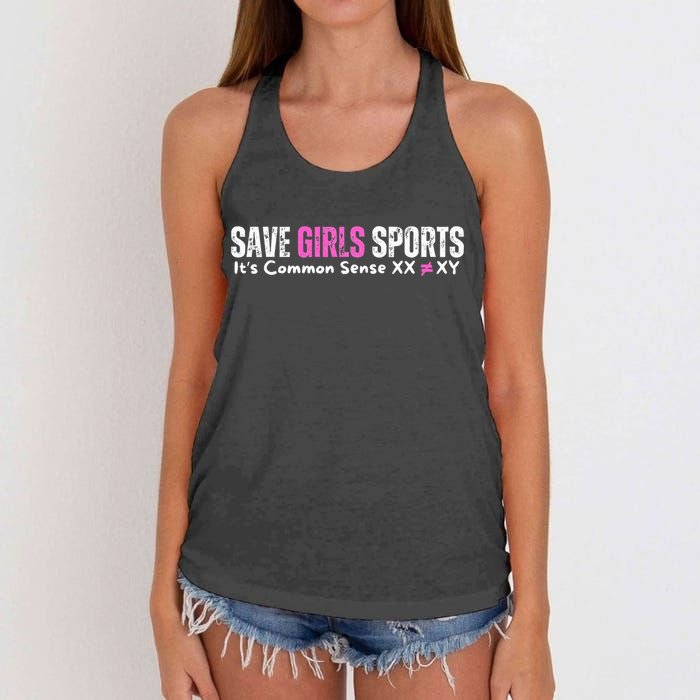 ItS Common Sense Xx Xy Save Sports Sport Lovers Women's Knotted Racerback Tank