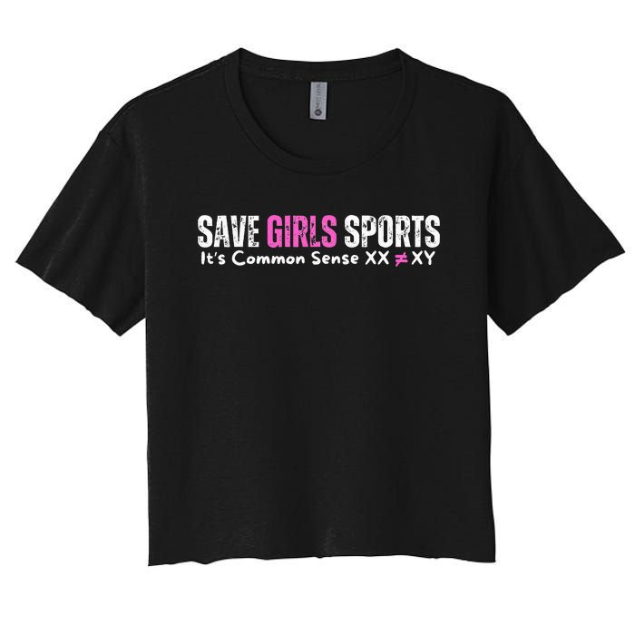 ItS Common Sense Xx Xy Save Sports Sport Lovers Women's Crop Top Tee