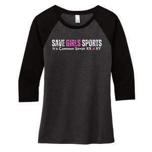 ItS Common Sense Xx Xy Save Sports Sport Lovers Women's Tri-Blend 3/4-Sleeve Raglan Shirt