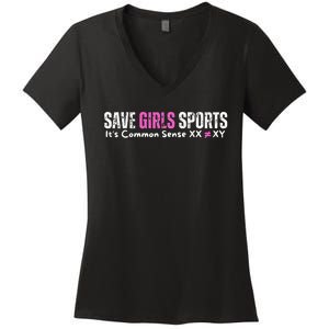 ItS Common Sense Xx Xy Save Sports Sport Lovers Women's V-Neck T-Shirt