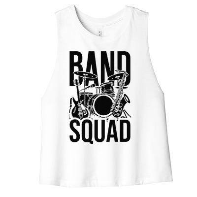 Instrumental Conductor Squad Music Ensemble Band Director Women's Racerback Cropped Tank