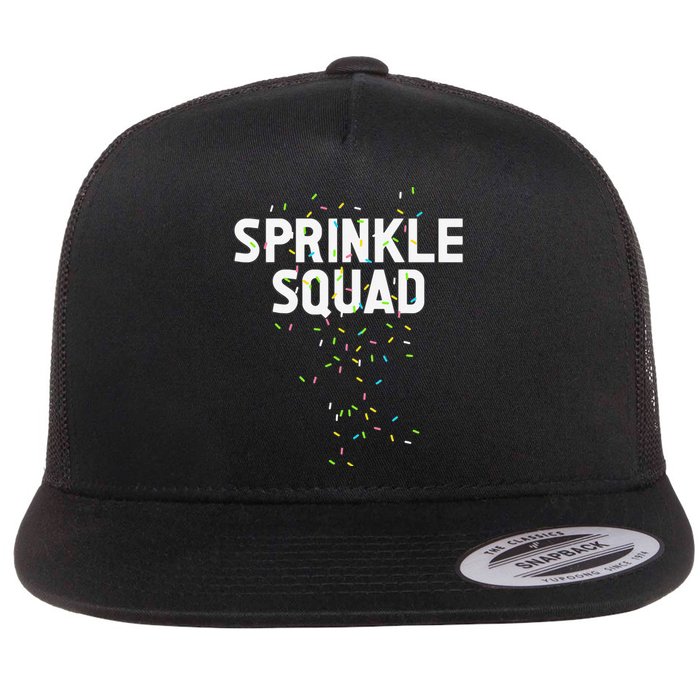 Ice Cream Sprinkle Clothing Sprinkle Squad Flat Bill Trucker Hat