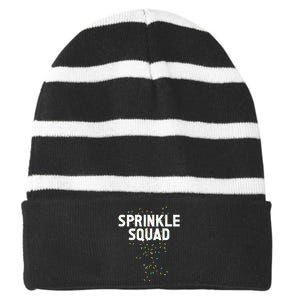 Ice Cream Sprinkle Clothing Sprinkle Squad Striped Beanie with Solid Band