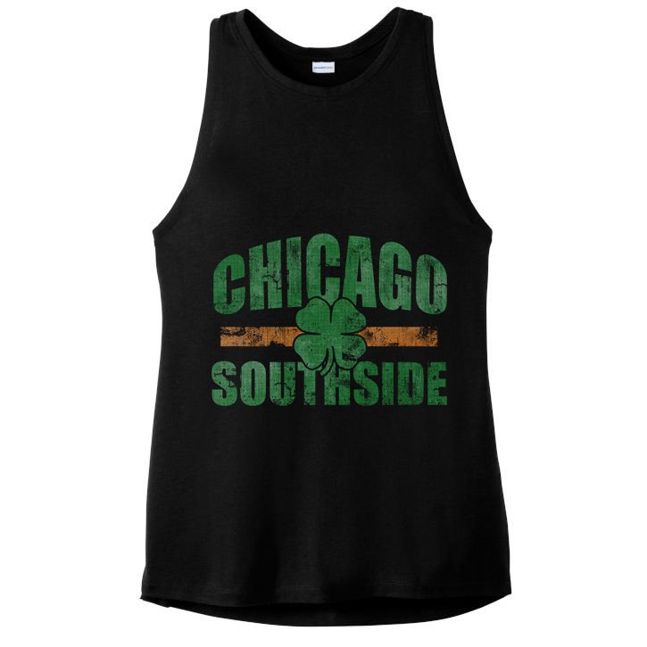 Irish Chicago Southside St Patricks Day Southsider Gift Ladies PosiCharge Tri-Blend Wicking Tank