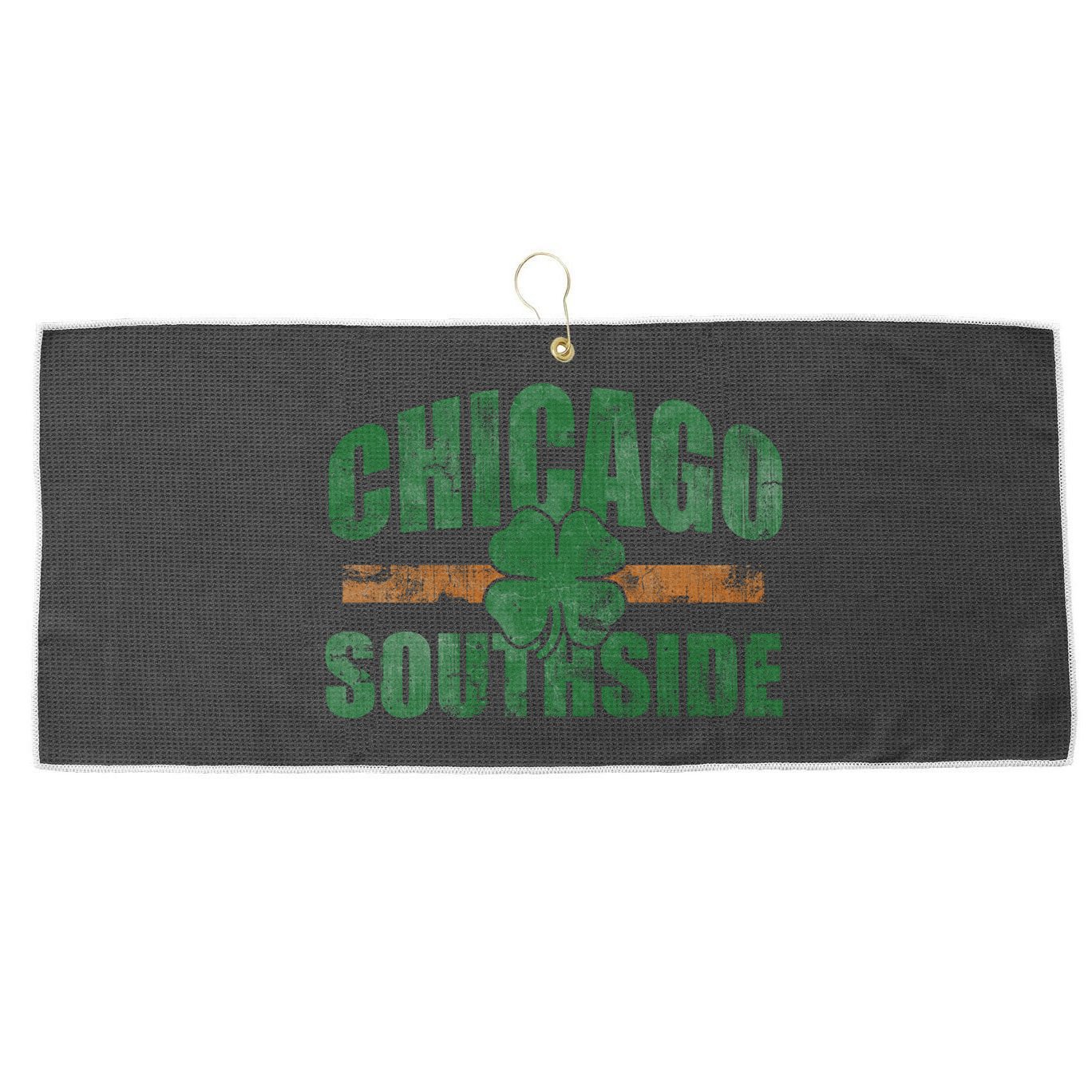 Irish Chicago Southside St Patricks Day Southsider Gift Large Microfiber Waffle Golf Towel