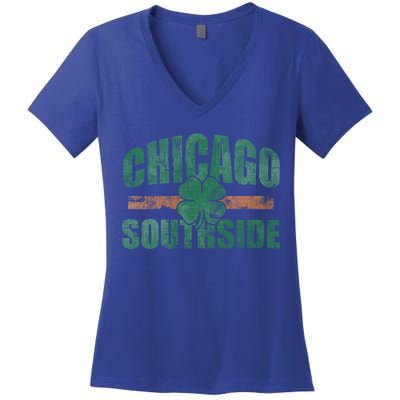 Irish Chicago Southside St Patricks Day Southsider Gift Women's V-Neck T-Shirt