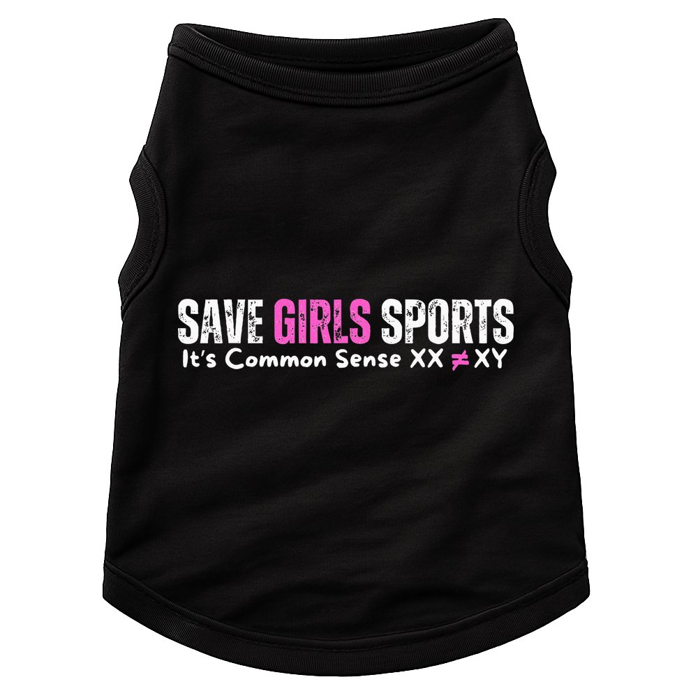 ItS Common Sense Xx Xy Save Girl Sports Doggie Tank