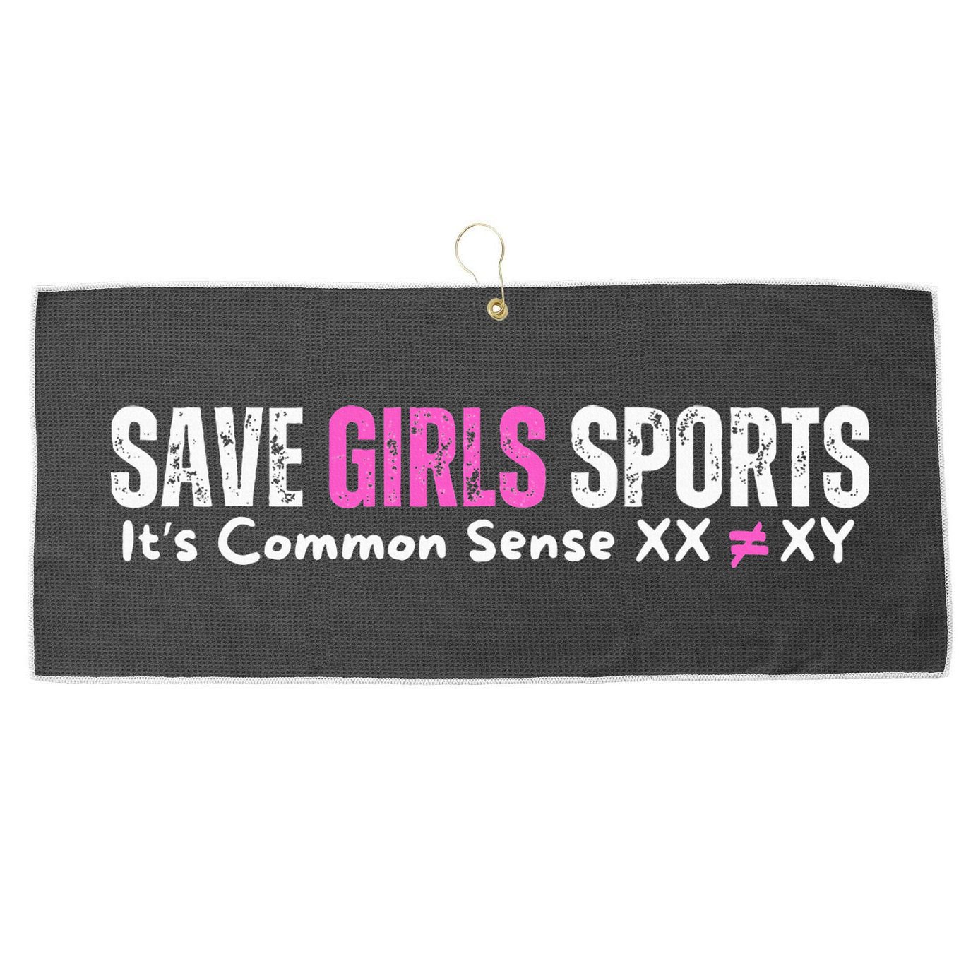 ItS Common Sense Xx Xy Save Girl Sports Large Microfiber Waffle Golf Towel