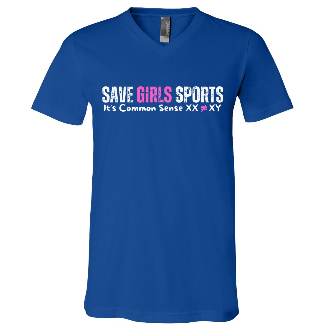 ItS Common Sense Xx Xy Save Girl Sports V-Neck T-Shirt