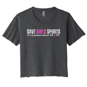 ItS Common Sense Xx Xy Save Girl Sports Women's Crop Top Tee