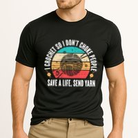 I Crochet So I DonT Choke People Save A Life Send Yarn Cooling Performance Crew T-Shirt