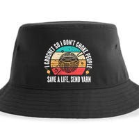 I Crochet So I DonT Choke People Save A Life Send Yarn Sustainable Bucket Hat