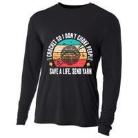 I Crochet So I DonT Choke People Save A Life Send Yarn Cooling Performance Long Sleeve Crew