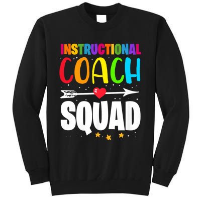 Instructional Coach Squad Teacher Back To School Matching Tall Sweatshirt