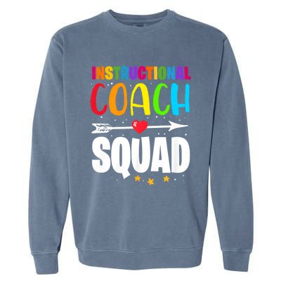 Instructional Coach Squad Teacher Back To School Matching Garment-Dyed Sweatshirt