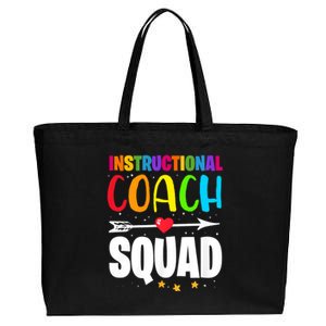 Instructional Coach Squad Teacher Back To School Matching Cotton Canvas Jumbo Tote