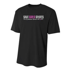 ItS Common Sense Xx Xy Save Sports Sport Lovers Youth Performance Sprint T-Shirt