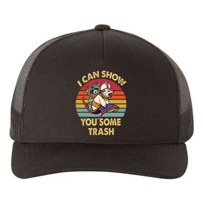 I Can Show You Some Trash Funny Raccoon Vintage Lovers Yupoong Adult 5-Panel Trucker Hat