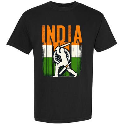 India Cricket Supporters Jersey Indian Cricket Fans Garment-Dyed Heavyweight T-Shirt