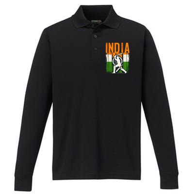 India Cricket Supporters Jersey Indian Cricket Fans Performance Long Sleeve Polo