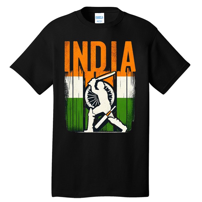 India Cricket Supporters Jersey Indian Cricket Fans Tall T-Shirt