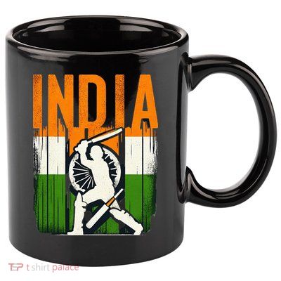 India Cricket Supporters Jersey Indian Cricket Fans 11oz C Handle Ceramic Mug