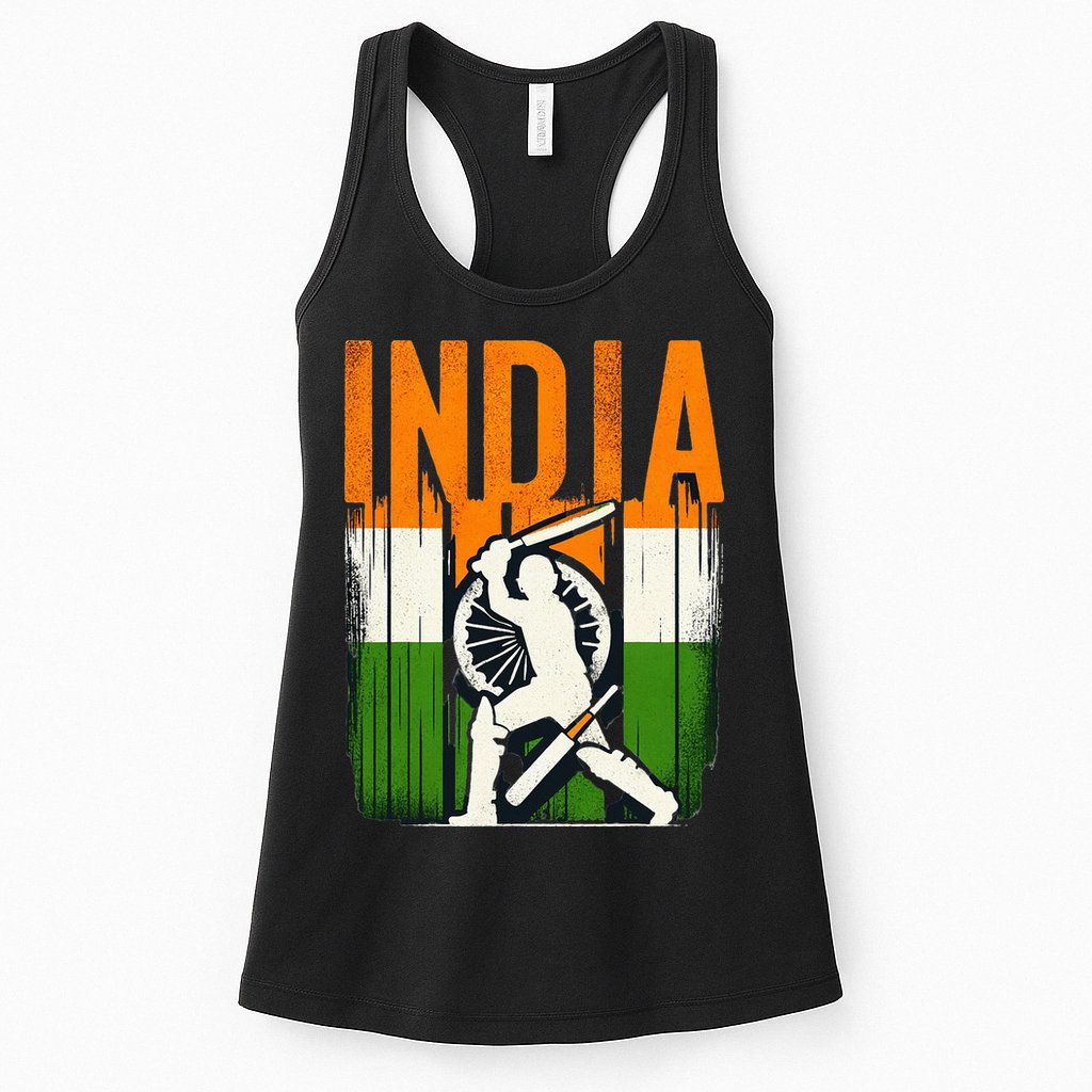 India Cricket Supporters Jersey Indian Cricket Fans Womens Tank Top