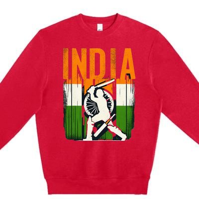 India Cricket Supporters Jersey Indian Cricket Fans Premium Crewneck Sweatshirt