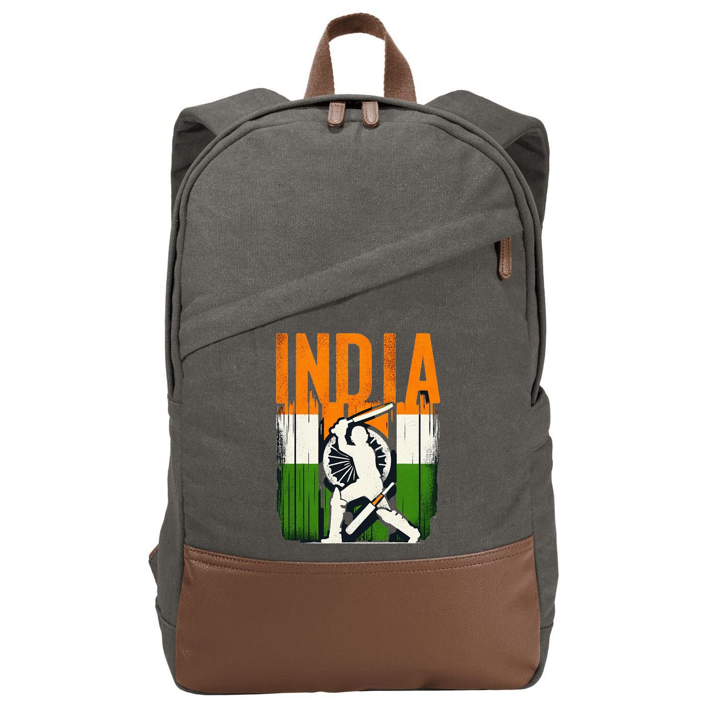 India Cricket Supporters Jersey Indian Cricket Fans Cotton Canvas Backpack