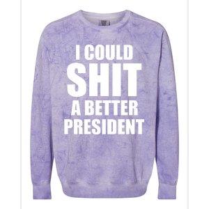 I Could Sh*t A Better President Funny Anti Biden Colorblast Crewneck Sweatshirt