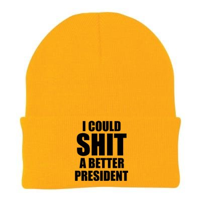 I Could Sh*t A Better President Funny Anti Biden Knit Cap Winter Beanie