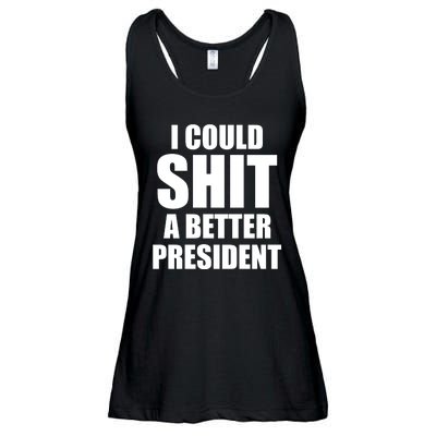 I Could Sh*t A Better President Funny Anti Biden Ladies Essential Flowy Tank