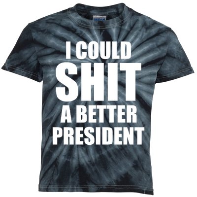 I Could Sh*t A Better President Funny Anti Biden Kids Tie-Dye T-Shirt